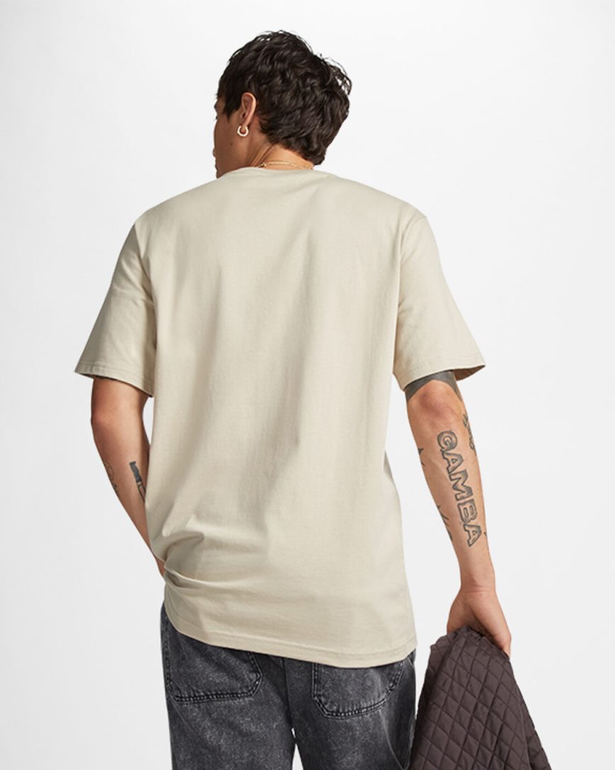Men's Converse Go-To Embroidered Star Chevron Standard Fit T-Shirts Grey | AU 30EC5Z